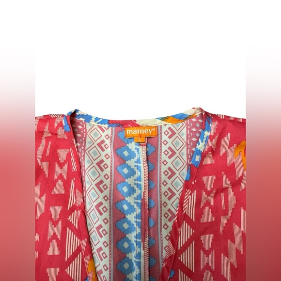 Mamey Beach Lightweight Pattern Cover Up Dress Size Small Lounge Sexy Elegant - Picture 2 of 8